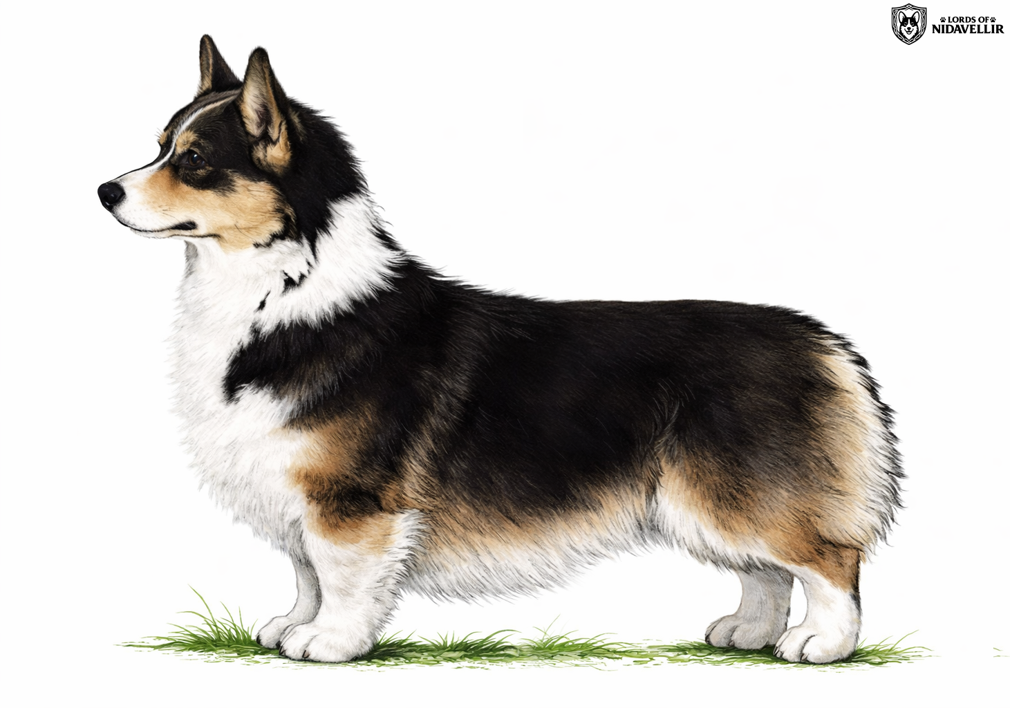 Tricolor/czaprakowe z czarną głową (black headed tricolor – BHT)